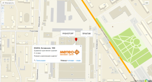Меховой центр «Метео S» - карта проезда